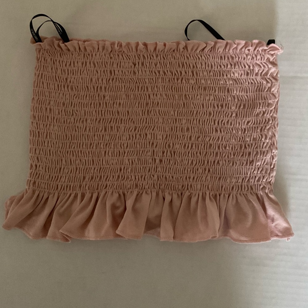 Pink Ruched Tube Top